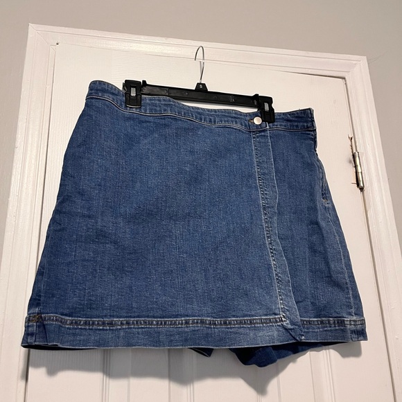 Talbots Dresses & Skirts - Talbots Blue Denim Midi Wrap Skirt